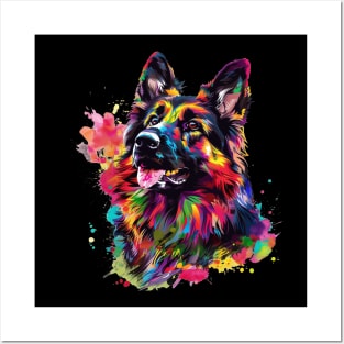 German Shepherd Dog Colorfull Pop Art Design For Dog Onwer Posters and Art